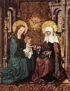 Master of the Housebook Virgin and Child with St Anne France oil painting artist
